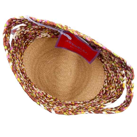 LA DoubleJ Sunbathing Raffia Pouch Woven Straw Bag Brown Tan Sz OS - Picture 9 of 12